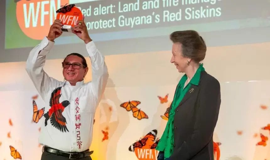 ‪‬Rupununi’s Pioneer: Leroy Ignacio Honored for Red Siskin Conservation‪